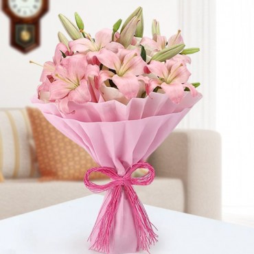 Fresh Flower Admirable Pink Lilies 